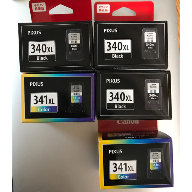 Canon 純正インクBC-341XL 3色 BC-340XL 1色 計7個