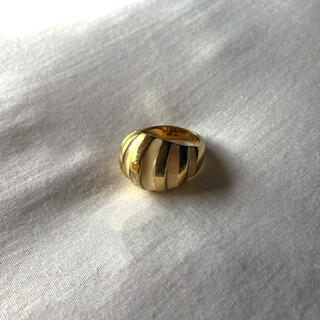 ୨୧ Vintage rétro Stripes Beige Ring(リング(指輪))