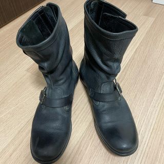 美品 キャサリンハムネット  バックジップ  コンビレザー