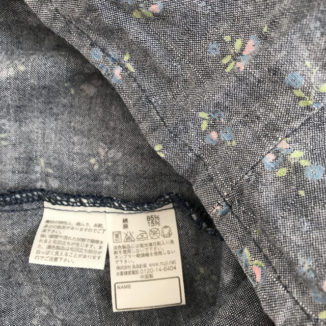 MUJI (無印良品)(ムジルシリョウヒン)のMUJI 混麻　小花柄チュニック キッズ/ベビー/マタニティのキッズ服女の子用(90cm~)(ブラウス)の商品写真