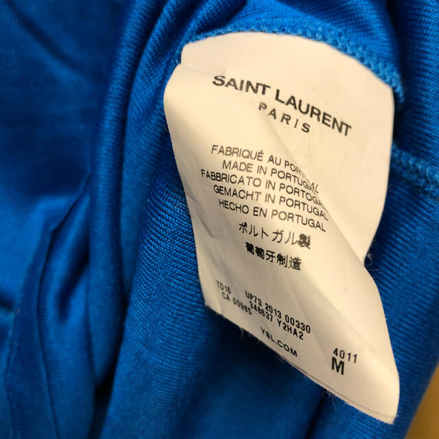 正規 Saint Laurent サンローランパリ シルク Tシャツ