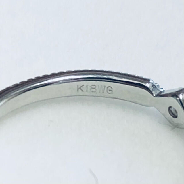 k18WG ダイヤリングと白鳥のリング　約8.5号 レディースのアクセサリー(リング(指輪))の商品写真