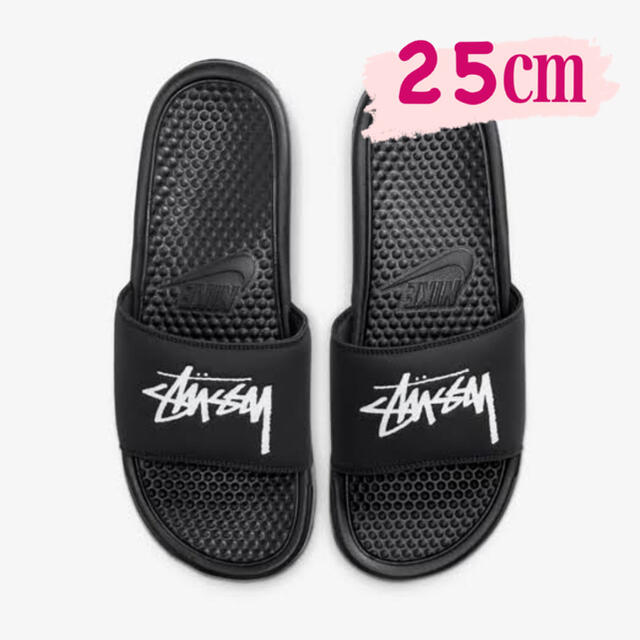 STUSSY(ステューシー)のSTUSSY × NIKE BENASSI SLIDE "BLACK" メンズの靴/シューズ(サンダル)の商品写真