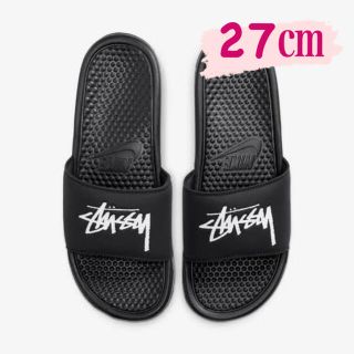 ステューシー(STUSSY)のSTUSSY × NIKE BENASSI SLIDE "BLACK"(サンダル)