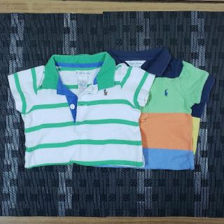 ラルフローレン(Ralph Lauren)のRALPH LAUREN⭐ロンパース⭐男の子⭐ボーダー⭐2枚セット⭐6M/9M(ロンパース)