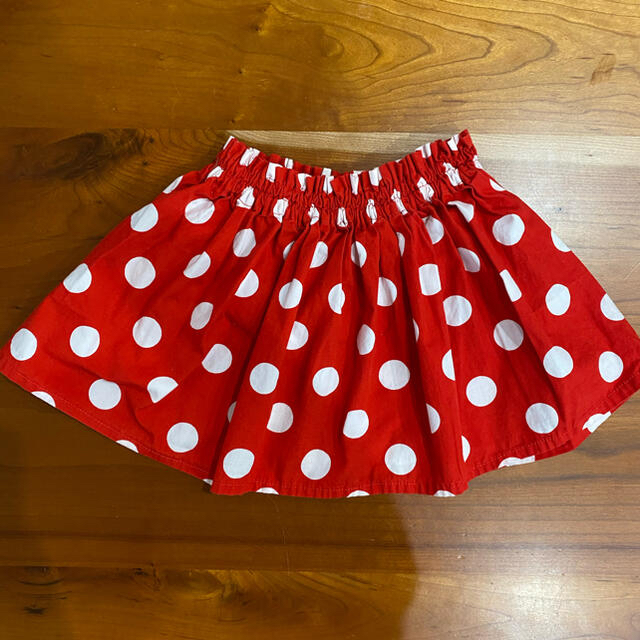 ミニーちゃん　赤　ドット　水玉　スカート　90 ハロウィン　コスプレ　ディズニー | フリマアプリ ラクマ
