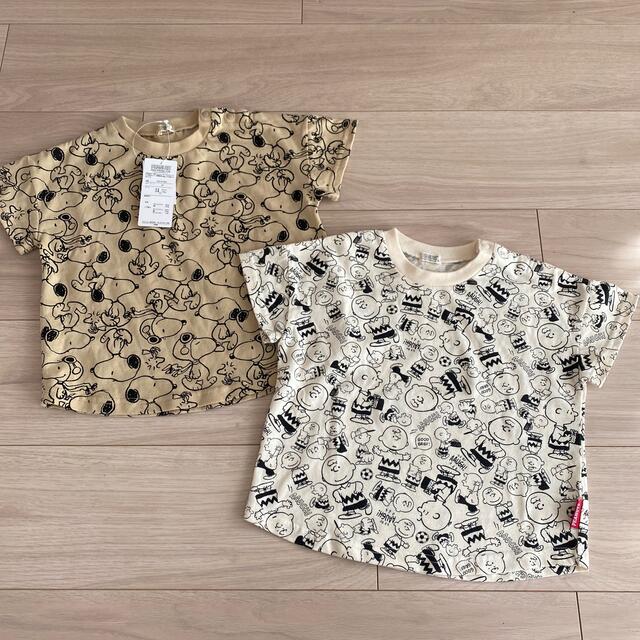 SNOOPY(スヌーピー)のSNOOPY 総柄 半袖Tシャツ セット 95cm キッズ/ベビー/マタニティのキッズ服男の子用(90cm~)(Tシャツ/カットソー)の商品写真