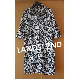 ランズエンド(LANDS’END)のLANDS' END★コットンシャツワンピース(ひざ丈ワンピース)