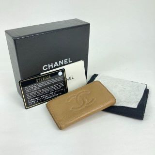 シャネル(CHANEL)のシャネル 6連キーケース キャビアスキン ベージュ(キーケース)