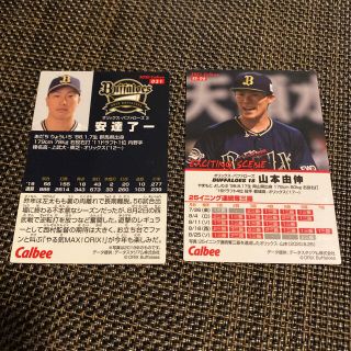 オリックスバファローズ(オリックス・バファローズ)のプロ野球チップスカード(スポーツ選手)