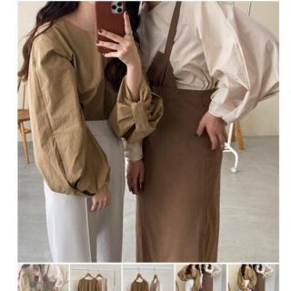 カスタネ(Kastane)の　lawgy sleeve design blouse Beige(シャツ/ブラウス(長袖/七分))