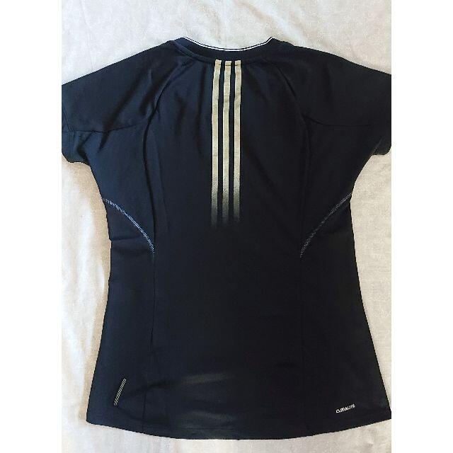 adidas(アディダス)のLady's アディダス　プレミアム　VネックTシャツ　Lサイズ スポーツ/アウトドアのトレーニング/エクササイズ(トレーニング用品)の商品写真