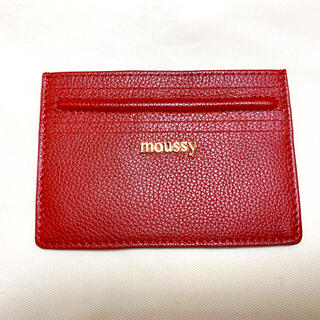 マウジー(moussy)のmoussy カードケース　中ポケット+ブラック側に３枚カード収納可(名刺入れ/定期入れ)