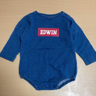 エドウィン(EDWIN)のEDWIN エドウィン ロンパース デニム 長袖 80(ロンパース)