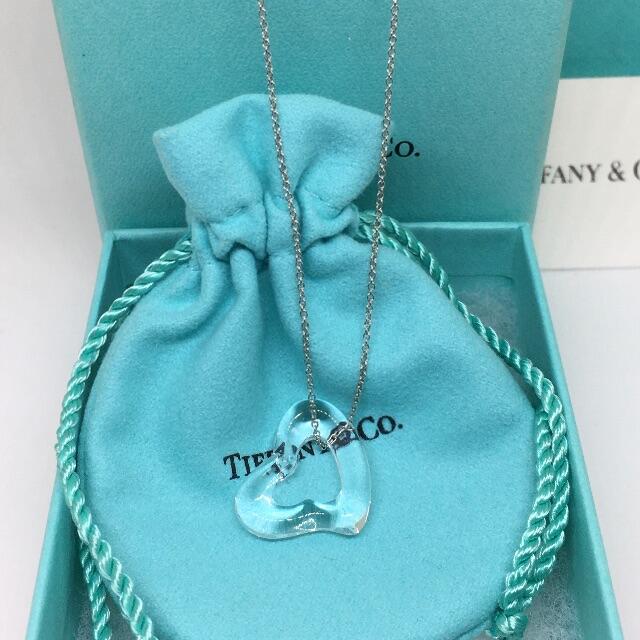Tiffany & Co.(ティファニー)の本日まで最終価格 オープンハート クリスタル プラチナ pt950 レディースのアクセサリー(ネックレス)の商品写真