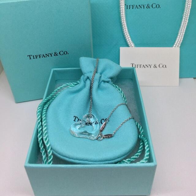 Tiffany & Co.(ティファニー)の本日まで最終価格 オープンハート クリスタル プラチナ pt950 レディースのアクセサリー(ネックレス)の商品写真