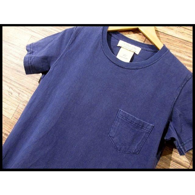 REMI RELIEF(レミレリーフ)の美品 レミレリーフ ビンテージ 加工 胸ポケット 半袖 Tシャツ ナス紺 S メンズのトップス(Tシャツ/カットソー(半袖/袖なし))の商品写真