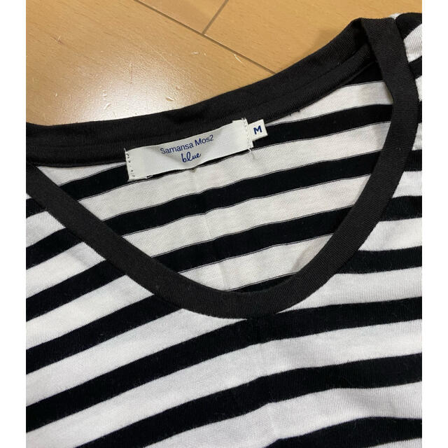 SM2(サマンサモスモス)のSamansa mos2 ボーダーノースリーブ　新品 レディースのトップス(Tシャツ(半袖/袖なし))の商品写真