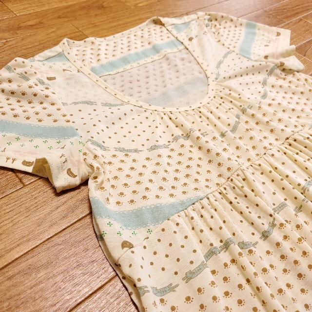 franche lippee(フランシュリッペ)のfranche lippee ❪新品❫ フランシュリッペ　ねこ柄 ワンピース レディースのワンピース(ひざ丈ワンピース)の商品写真