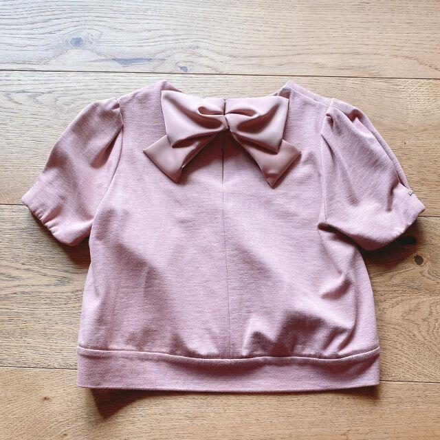 TOCCA(トッカ)の新品　トッカ　トップス　カットソー　ピンク　リボン　100-110 キッズ/ベビー/マタニティのキッズ服女の子用(90cm~)(Tシャツ/カットソー)の商品写真