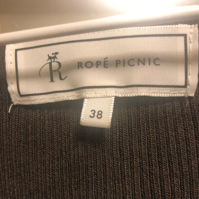 Rope' Picnic(ロペピクニック)のrope picnic トップス 茶色 5分袖 M レディースのトップス(Tシャツ(半袖/袖なし))の商品写真