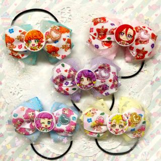 トロピカルージュプリキュア☆ヘアゴム 5個セット＊ハンドメイド　(ファッション雑貨)