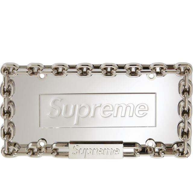 その他supreme chain license plate frame silver