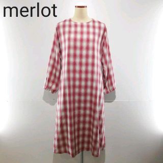 メルロー(merlot)のmerlot メルロー スモックワンピース チェック(ロングワンピース/マキシワンピース)