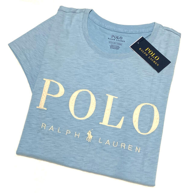 POLO RALPH LAUREN(ポロラルフローレン)のレディース S 新品 POLO コットン ジャージー Tシャツ / ライトブルー レディースのトップス(Tシャツ(半袖/袖なし))の商品写真