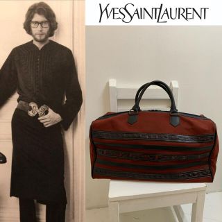 サンローラン(Saint Laurent)のYVES SAINT LAURENT 80s フランス製 BIG ボストンバッグ(ボストンバッグ)