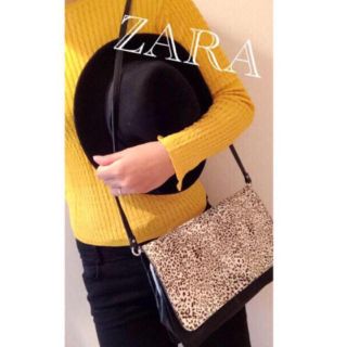 ザラ(ZARA)のZARA 秋冬 ハラコ ヒョウ柄 クラッチ×ショルダーバック(ショルダーバッグ)