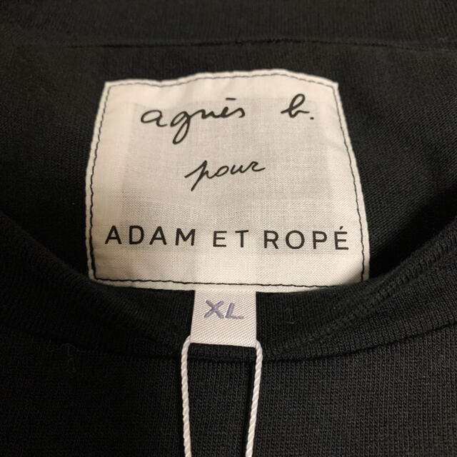 agnes b.(アニエスベー)のagnes b.×ADAM ET ROPE Tシャツ XL ロゴ ブラック メンズのトップス(Tシャツ/カットソー(半袖/袖なし))の商品写真