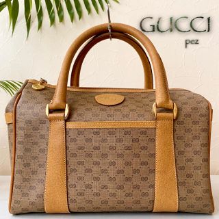 グッチ(Gucci)の極美品 正規品 GUCCI オールドグッチ GG柄 レザートートバッグ(ハンドバッグ)