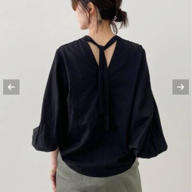 L'Appartement DEUXIEME CLASSE(アパルトモンドゥーズィエムクラス)の新品☺︎C/N Gahter Blouse  ブラック⭐︎ レディースのトップス(シャツ/ブラウス(長袖/七分))の商品写真