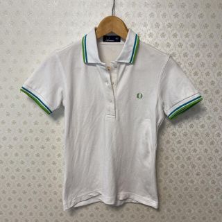 フレッドペリー(FRED PERRY)の⭕️良品⭕️フレッドペリー⭕️レディース⭕️半袖ポロシャツ⭕️白⭕️鹿の子素材(ポロシャツ)