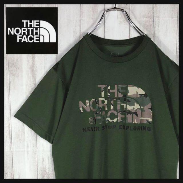 【即完売モデル】 NORTH FACE 迷彩柄 デカロゴ Tシャツ 希少 メンズのトップス(Tシャツ/カットソー(半袖/袖なし))の商品写真