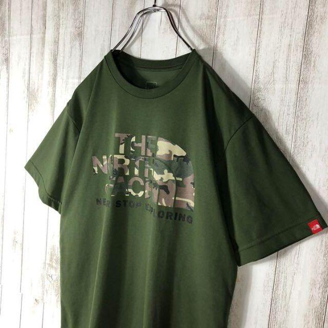 【即完売モデル】 NORTH FACE 迷彩柄 デカロゴ Tシャツ 希少 メンズのトップス(Tシャツ/カットソー(半袖/袖なし))の商品写真