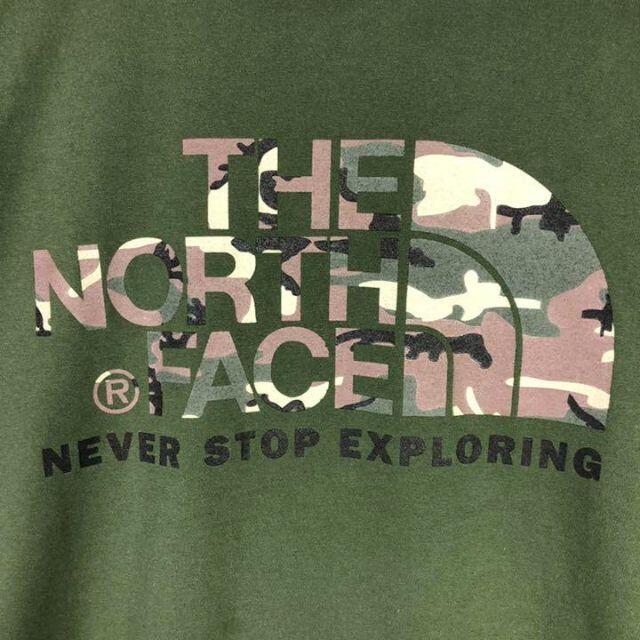 【即完売モデル】 NORTH FACE 迷彩柄 デカロゴ Tシャツ 希少 メンズのトップス(Tシャツ/カットソー(半袖/袖なし))の商品写真