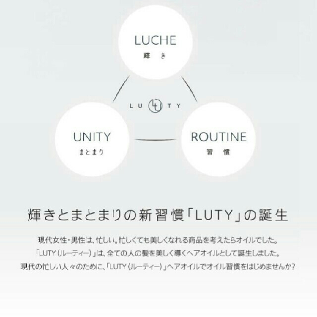 ほのかな 新品☆LUTY(ルーティー) ヘアオイル 洗い流さないトリートメント3本セットの通販 by ほのかな 新品☆LUTY(ルーティー) ヘアオイル 洗い流さないトリートメント3本セットの通販 by