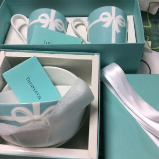 ティファニー(Tiffany & Co.)のティファニー  ブルーリボン マグカップ*ボウルセット(食器)