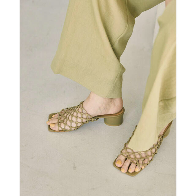 TODAYFUL(トゥデイフル)の値下げ中🌼難あり🌼TODAYFUL Leather Mesh Sandals レディースの靴/シューズ(サンダル)の商品写真