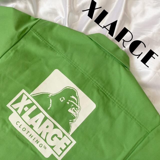 XLARGE(エクストララージ)のほぼ未使用　エクストララージ　オープンカラーシャツ　半袖　OGゴリラロゴ　L 緑 メンズのトップス(シャツ)の商品写真