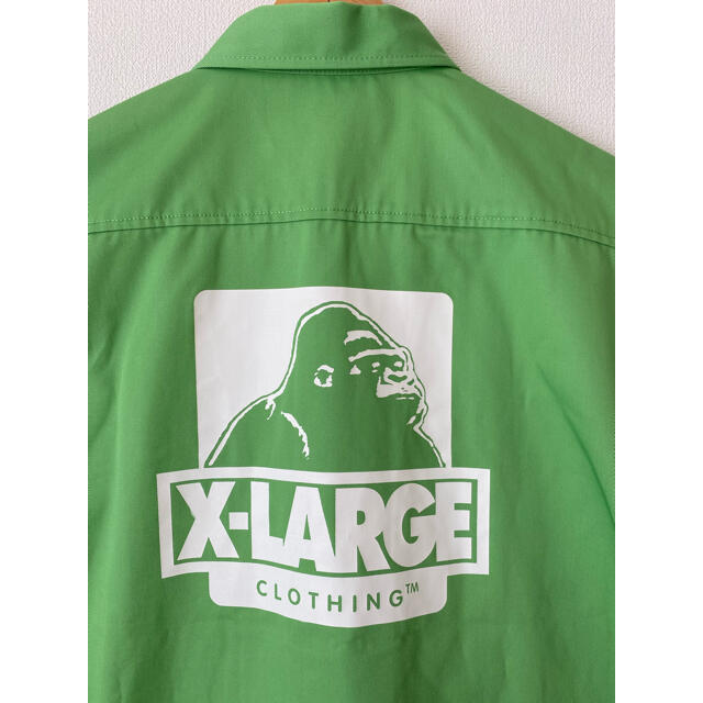XLARGE(エクストララージ)のほぼ未使用　エクストララージ　オープンカラーシャツ　半袖　OGゴリラロゴ　L 緑 メンズのトップス(シャツ)の商品写真