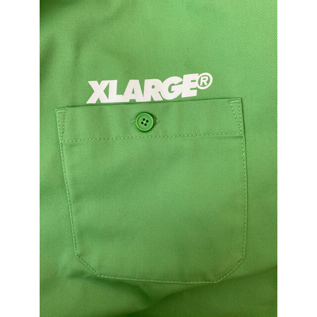 XLARGE(エクストララージ)のほぼ未使用　エクストララージ　オープンカラーシャツ　半袖　OGゴリラロゴ　L 緑 メンズのトップス(シャツ)の商品写真