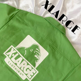 エクストララージ(XLARGE)のほぼ未使用　エクストララージ　オープンカラーシャツ　半袖　OGゴリラロゴ　L 緑(シャツ)