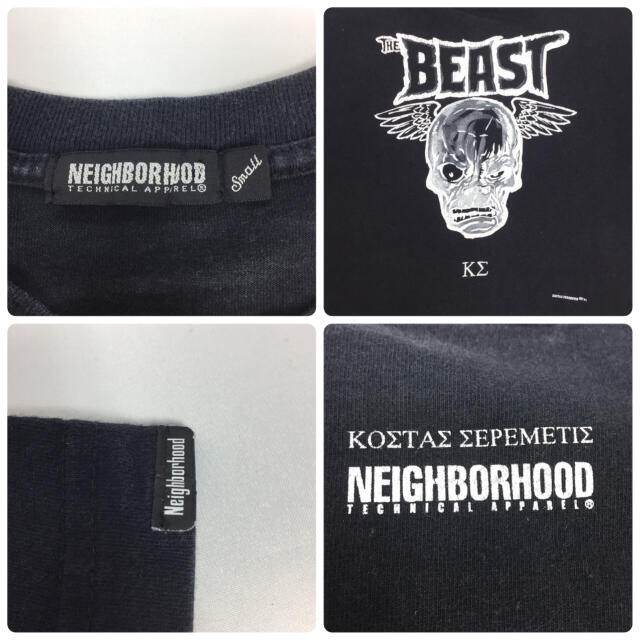 NEIGHBORHOOD(ネイバーフッド)の古着 NEIGHBORHOOD ネイバーフッド 裏原 tシャツ 半袖 黒 メンズのトップス(Tシャツ/カットソー(半袖/袖なし))の商品写真