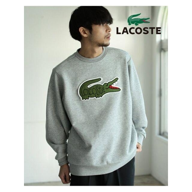 LACOSTE(ラコステ)の【新品・未使用】BEAMS 別注LACOSTE 4 XL グレイ メンズのトップス(スウェット)の商品写真