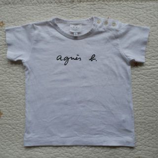 アニエスベー(agnes b.)の【美品】agnes b. ベビー ロゴTシャツ 2ans アニエスベー 90(Ｔシャツ)