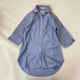 【新品】MADISONBLUE ワンポイント刺繍　ラウンドカラーチェックシャツ