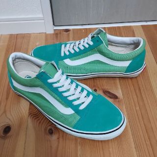 【早い者勝ち値引きUSED美品】VANS Old Skool グリーン28.5